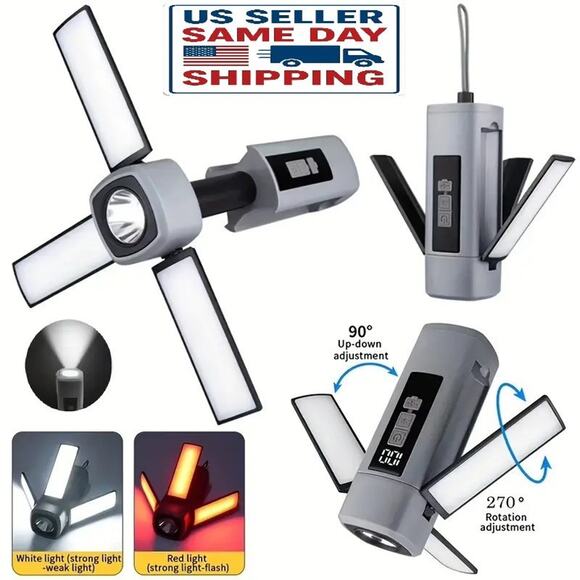 Camping Tent LED Lantern Light with Display, Foldable, Extendable, Magnetic... - Picture 1 of 7